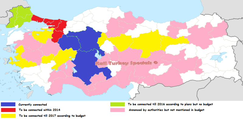 Turkey High Speed Network, Illustration: Rail Turkey