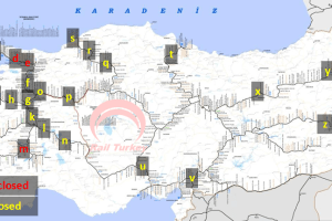 Map of Railway Closures in Turkey, Illustration: Rail Turkey
