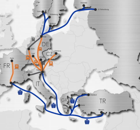 Ekol Logistics intermodal lines